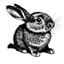 rabbit, jackalop tattoo design idea