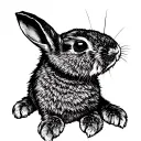 rabbit, jackalop tattoo design idea