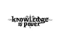 "knowledge is power" tattoo design idea