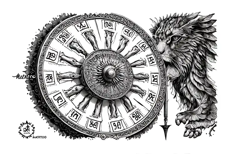 Wheel Of Fortune tattoo design idea