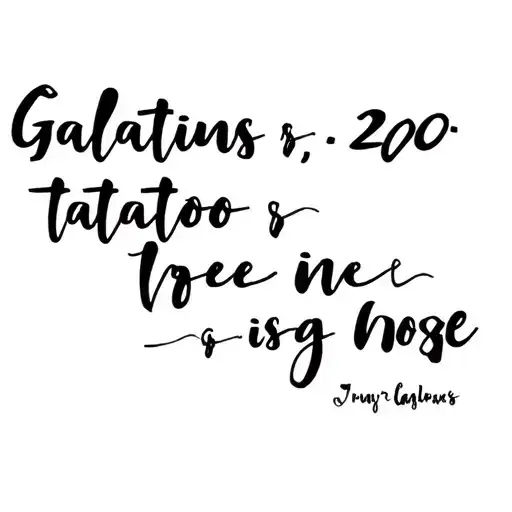 Galatians 2:20 tattoo design idea