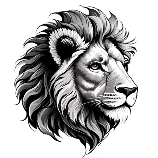 Lion And Lamb tattoo design idea