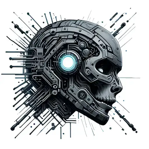 cyberware circuitry cyberpunk tattoo design idea