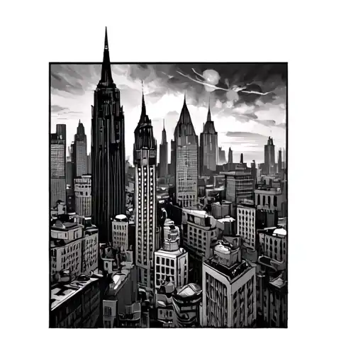 Gotham City tattoo design idea