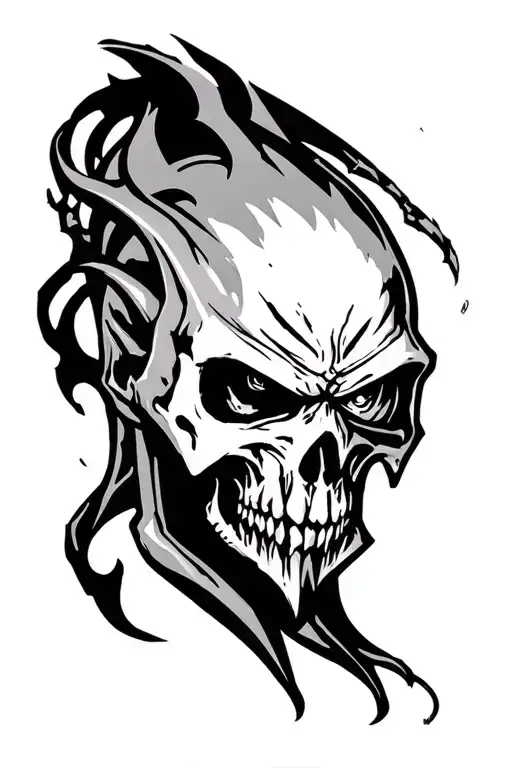 icon of sin from Doom game tattoo design idea