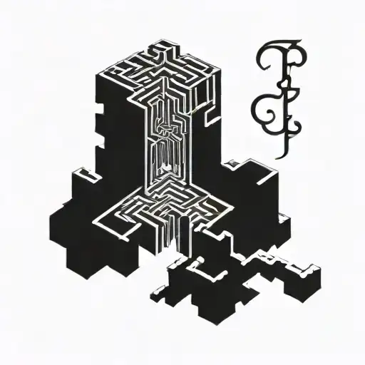 labyrinth tattoo design idea