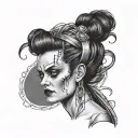 bride of frankenstein tattoo design idea