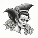 bride of frankenstein tattoo design idea