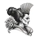 bride of frankenstein tattoo design idea