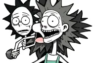 rick and morty tattoo design idea