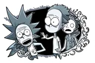 rick and morty tattoo design idea