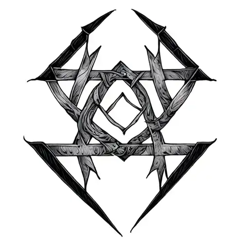 star of david and cross tattoo tattoo design idea