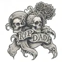 rip dad tattoo design idea