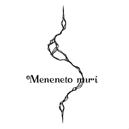 kintsugi style tattoo where I mention the word "Memento mori" tattoo design idea