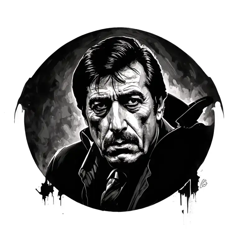 scarface Al Pacino tattoo design idea