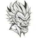 Gohan Beast Gohan surrounded tattoo design idea