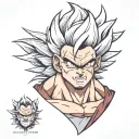 Gohan Beast Gohan surrounded tattoo design idea