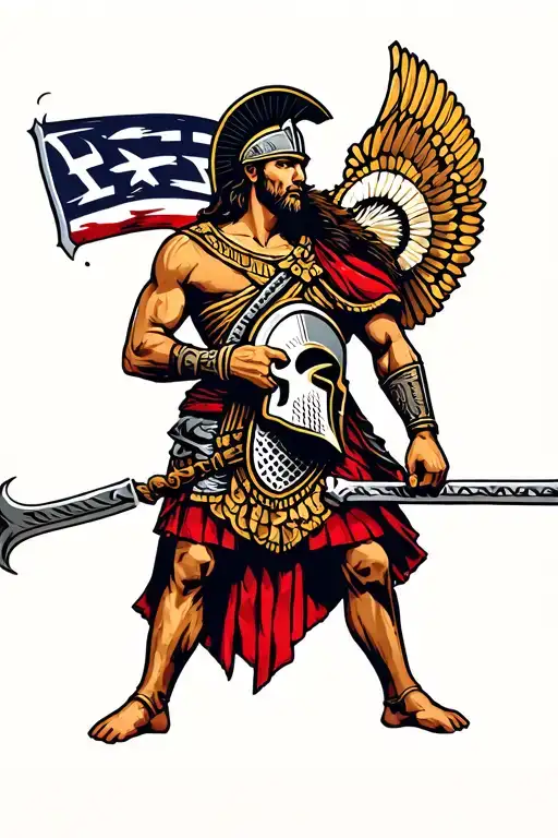 Spartan Greek Warrior tattoo design idea