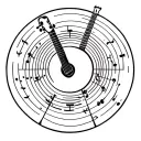 circle of fifths stilish guitar tattoo design idea