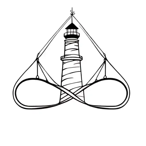 libra lighthouse infinity balance mind body god  tattoo design idea