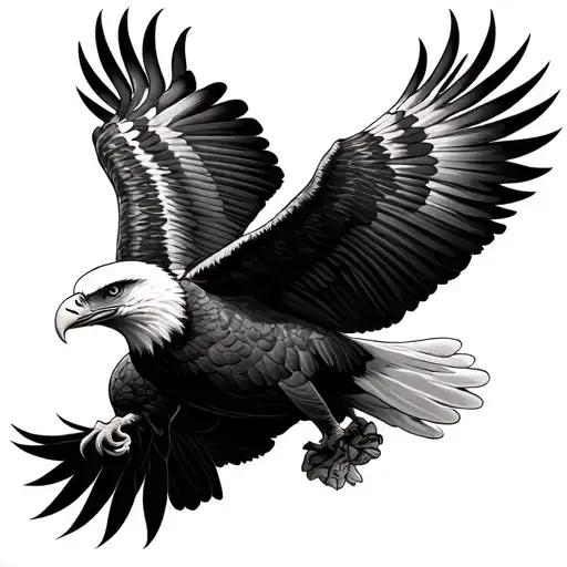 American Bald Eagle tattoo design idea