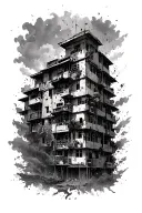 Rio De Janeiro Favela BG on fire tattoo design idea