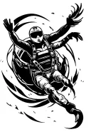 Skydiving tattoo design idea