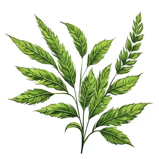 Prairie Grass leaves tattoo design idea