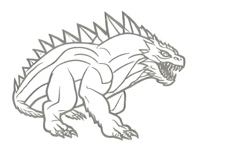 Godzilla tattoo design idea