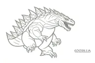 Godzilla tattoo design idea