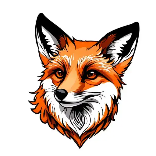 two-head fox in american traditional tattoo style tattoo design idea