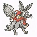 wile e coyote tattoo design idea