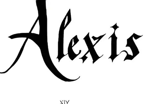 "Alexis" tattoo design idea