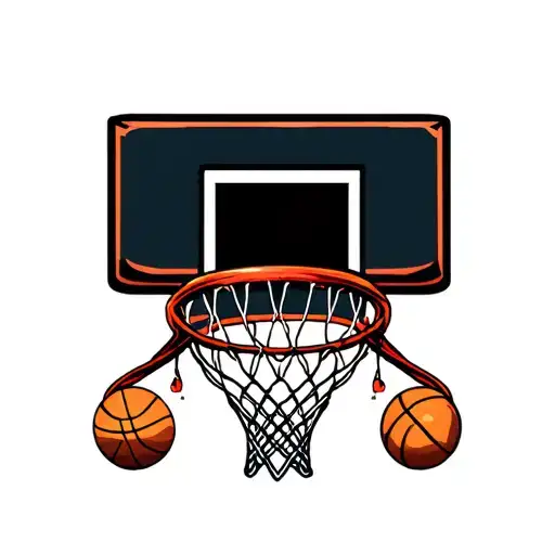 basketball hoop tattoo design idea