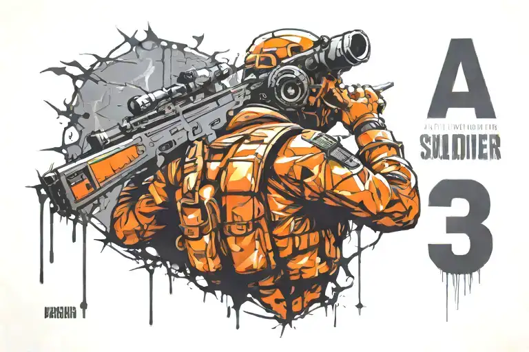 soldier tattoo design idea