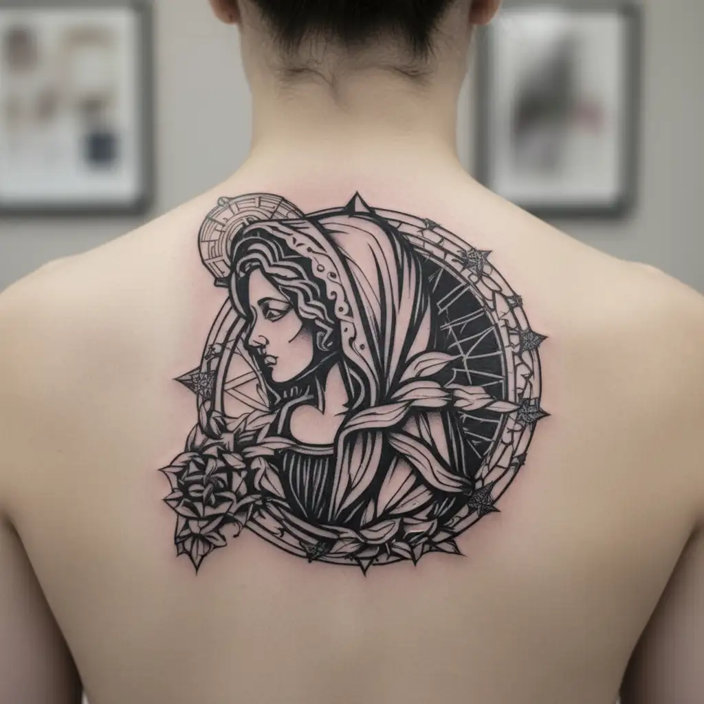 Virgin-Mary tattoo design idea