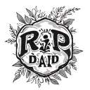 rip dad memorial tattoo design idea