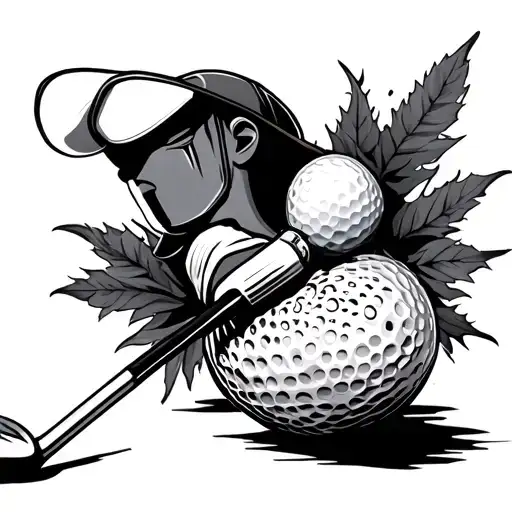 golf and adhd tattoo design idea