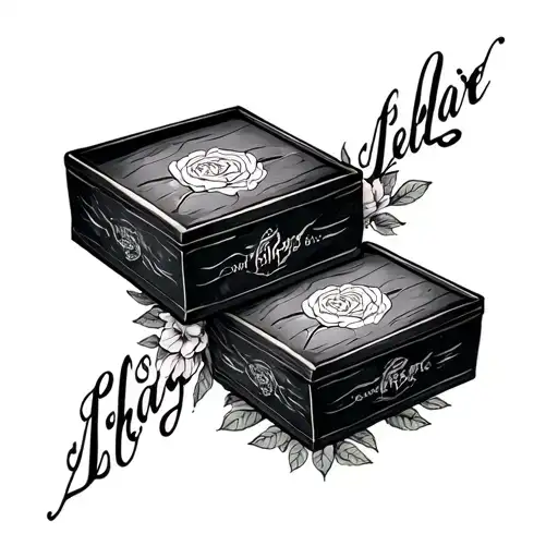 the last name Box tattoo design idea