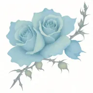 roses and barbed wire tattoo design idea