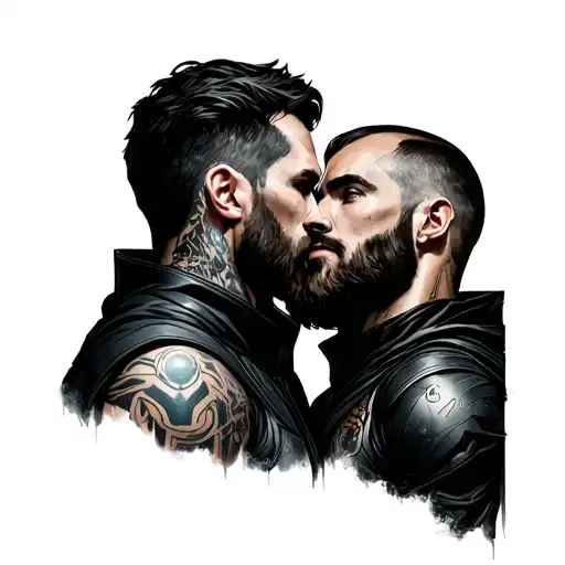 Trevor and logan wrapped vertically tattoo design idea