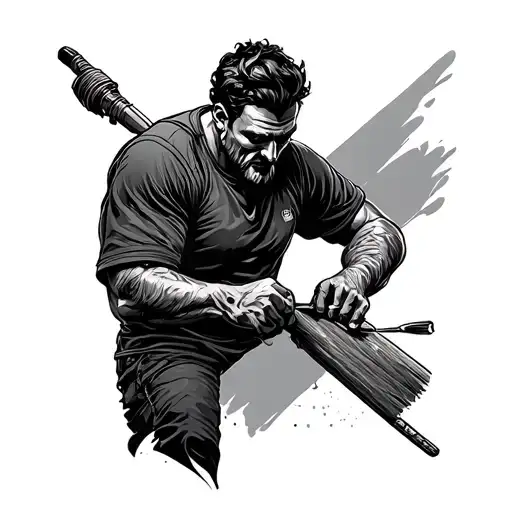 discipline hard work tattoo design idea