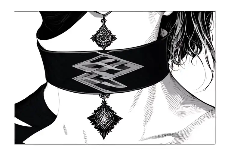 hand choker neck tattoo tattoo design idea