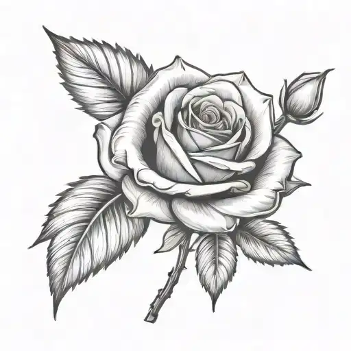 Let it be a rose whose stem is a brush instead of a plant tattoo design idea