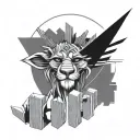 Rafiki from lion king holding a dumbell in one hand and a rubiks cube in the other hand tattoo design idea