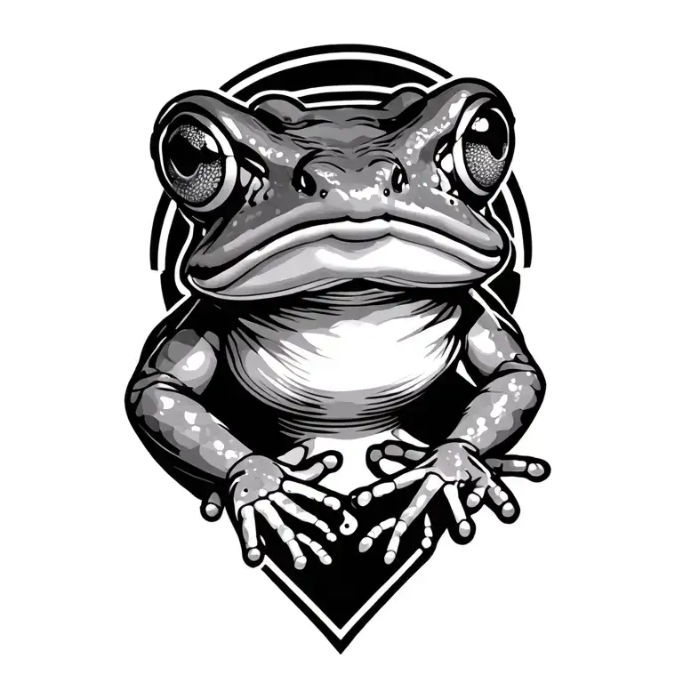 cooking frog tattoo design idea