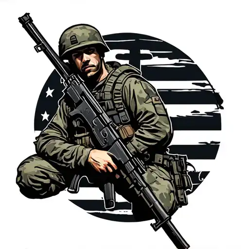 army infantry tattoo design idea