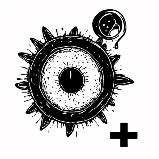 Blood Group O+ blood type tattoo design idea