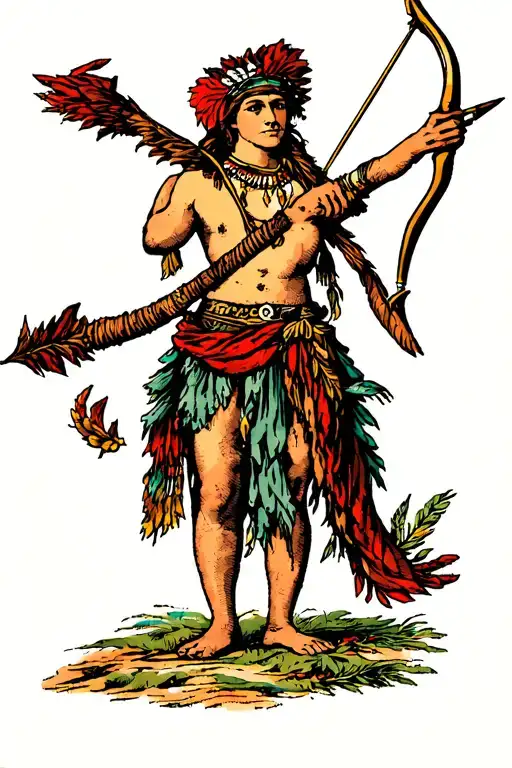 ekl with bow and arrow  tattoo design idea