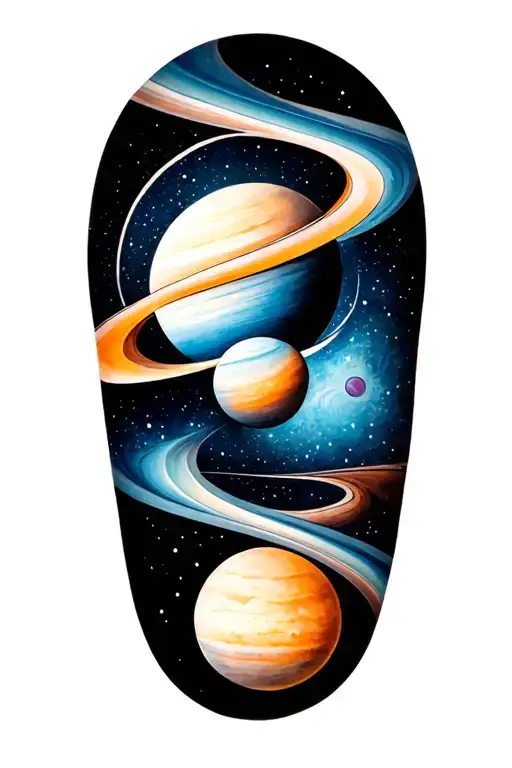 Uranus tattoo design idea